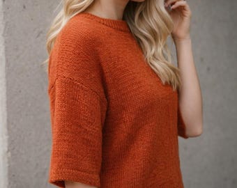 Knit T-Shirt Pattern Lightweight Mohair Top (PDF Download)