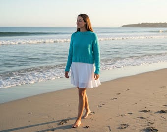 Knitting Raglan Sweater Pattern (PDF Download)