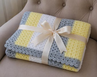 Simple Baby Blanket Crochet Pattern Easy Granny Style (PDF Download)