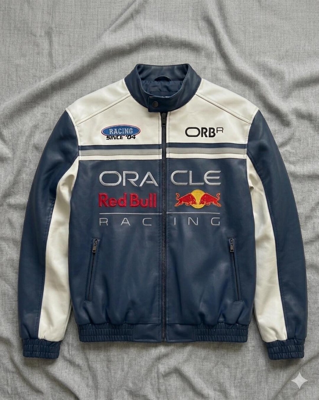 Oracle Red Bull Racing Leather Jacket, Handmade F1 Racing Jacket, Men's ...