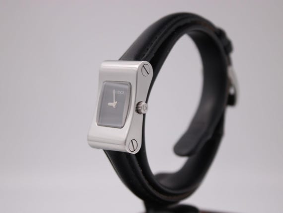 Gucci 2300L Ladies' Swiss Quartz Watch, Minimalist Black Dial