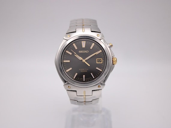Seiko Kinetic 5M62-0AK0 Two-tone Stainless Steel Watch, 38.40mm