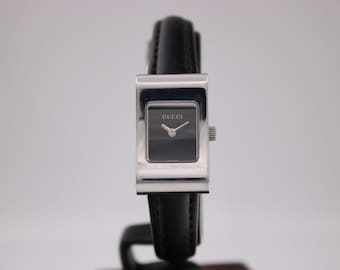 Gucci 2300L Ladies' Swiss Quartz Watch, Minimalist Black Dial