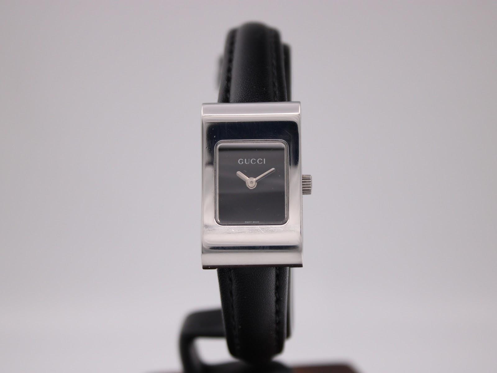 Gucci 2300L Ladies' Swiss Quartz Watch, Minimalist Black Dial