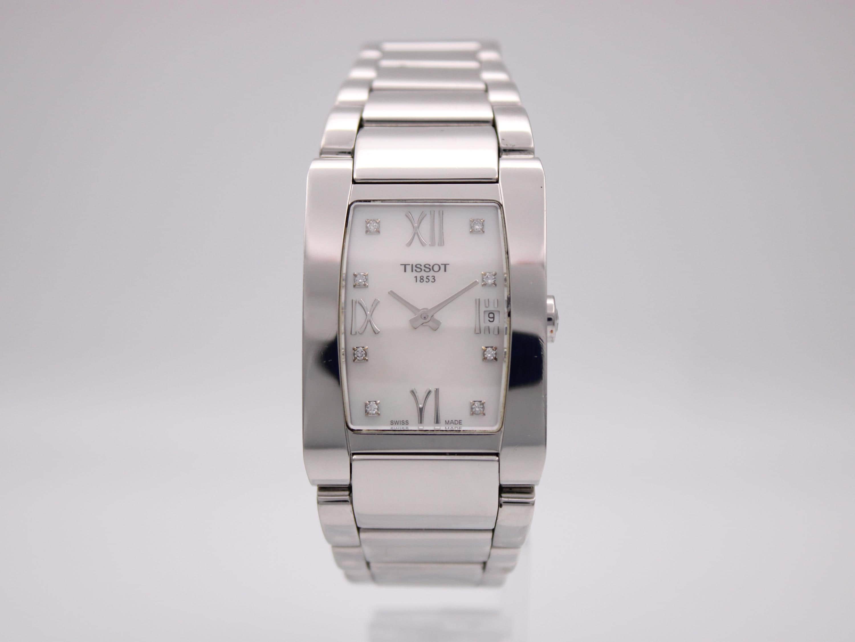 Tissot T007309 a Rectangular Quartz Watch With Mother-of 