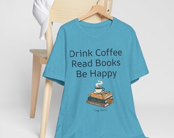 Kaffee & Bücher T-Shirt | Leseliebhaber-T-Shirt