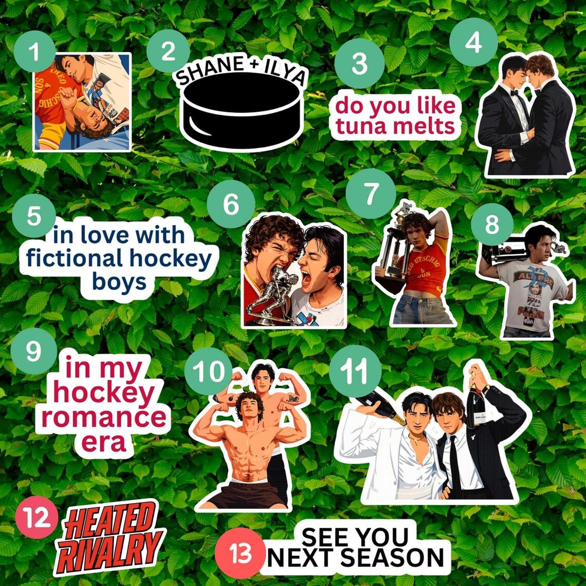 Heated Rivalry Stickers | Game Changers, HR, Smut, Hockey Romance ...