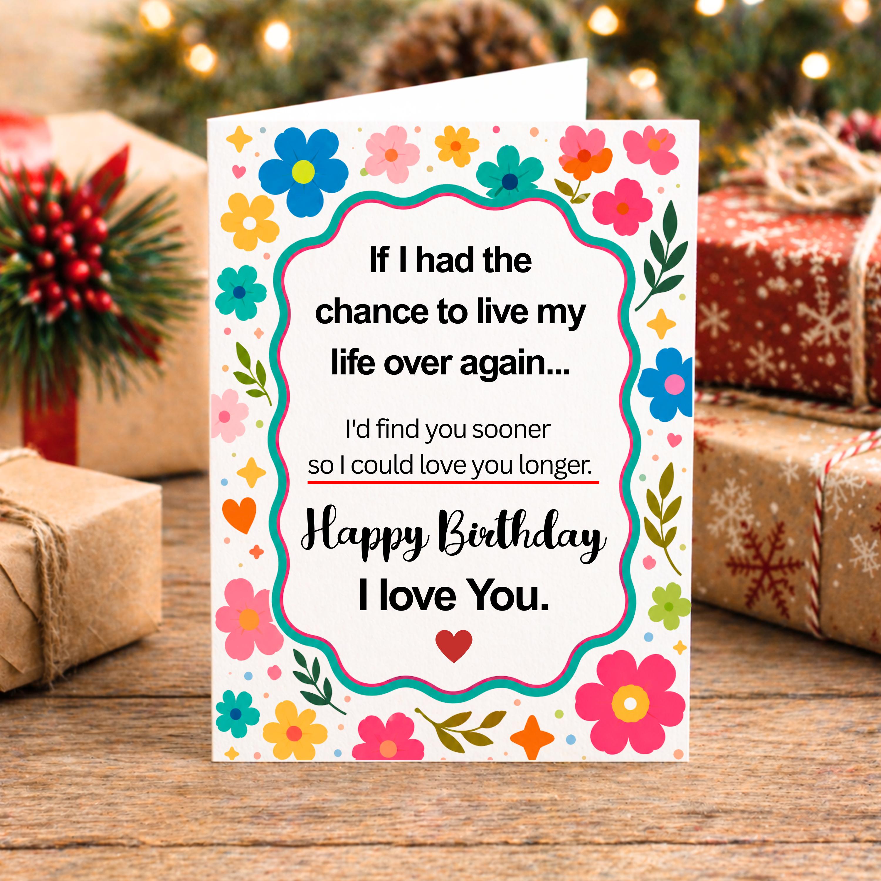 I Love You Birthday Card, Romantic Cards for Boyfriend, Girlfriend ...