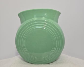 Vtg Homer Laughlin Fiesta Ware 8.5" Millenium II Chartreuse Disk Vase Sea Mist