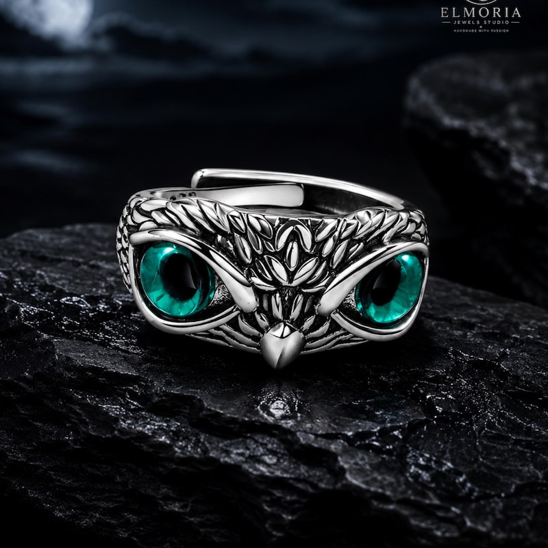Silver Rung Silver Rings 925 Owl - Etsy