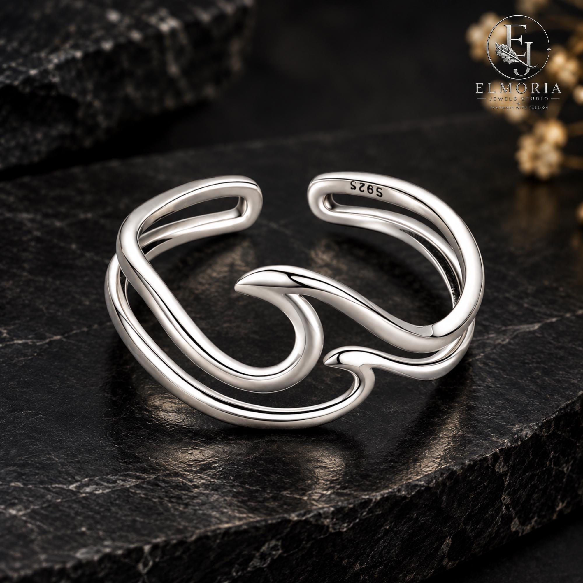 925 V Ring - Etsy