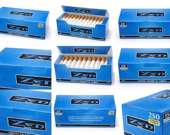 Zen Extra Slim Cigarette Tubes – 250 Count Filter Tubes, ES White Tubes for Roll‑Your‑Own, Tobacco Accessories