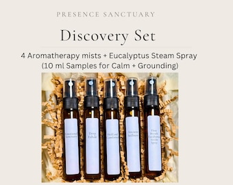 Listado privado - Set de descubrimiento Presence Sanctuary: 4 aromaterapias + 1 vaporizador de eucalipto (kit de 10 ml)