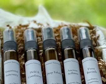 Presence Sanctuary Sample Set · Essential Oil Mist Discovery Set · 5 Signature Scents
