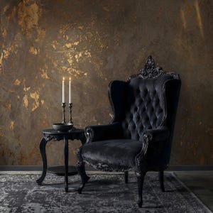 Distressed Gold Texture Wallpaper: Moody Gothic Luxury Wall Mural, Peel and Stick