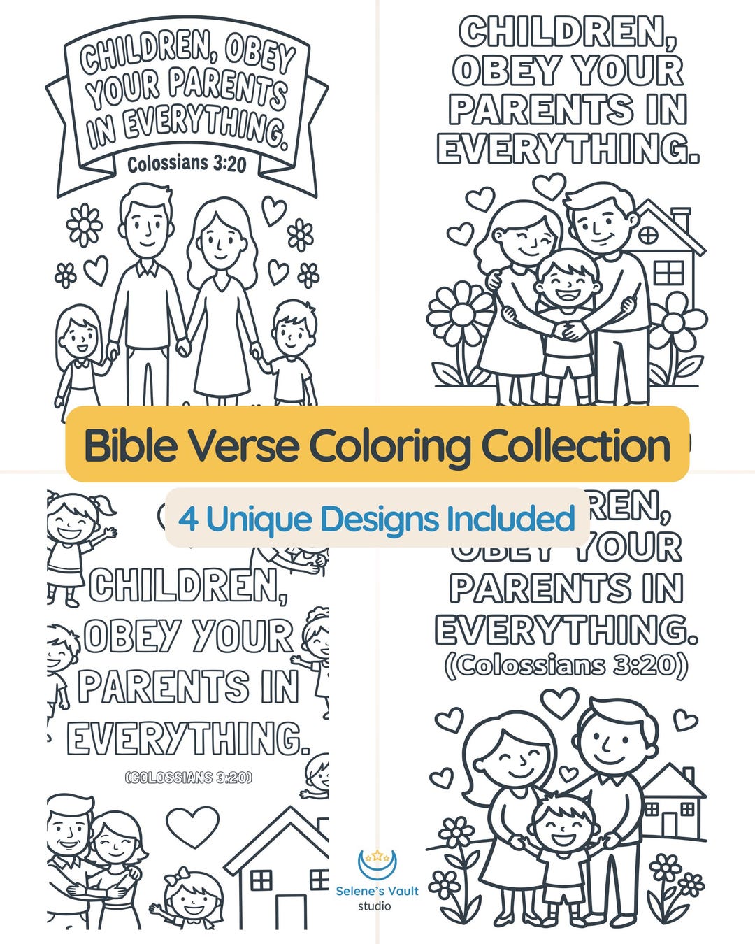 Bible Coloring Pages, Colossians 3 20, Kids Bible Study, Bible ...