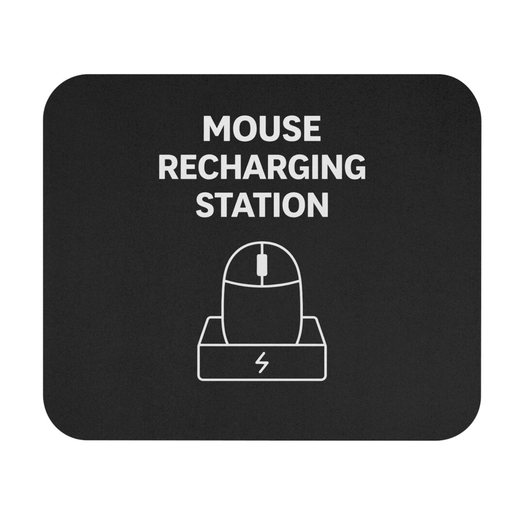 Mouse Recharging Station Mouse Pad, Funny Tech Desk Mat, Programmer ...