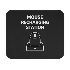 Muisoplaadstation Muismat, grappige technische bureaumat, programmeur-muismat, minimalistisch gamingbureauaccessoire, computerbureauopstelling