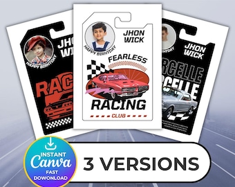 Happy Birthday Car Toy Wheels Template, Printable Personalized Toy Car, Canva Editable, Toy Car Packaging Template, Birthday Party Favor.