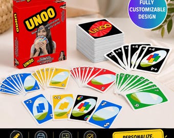 UNO Card Template Editable Canva Playing Cards, Custom Game Card Deck Template, Printable Party Card Design, Digital Download