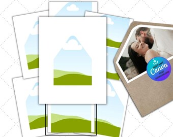 Editable Envelope Liner Template | DIY Printable Canva Insert (A7, A6, A5)