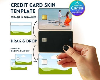 Editable Credit Card Skin Template | Canva Bank Card Wrap Design (Digital Download)
