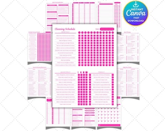 ADHD Cleaning Planner Bundle: Cleaning Schedule | Family Chore Chart | Declutter | Deep-Cleaning Checklist | Spring Clean