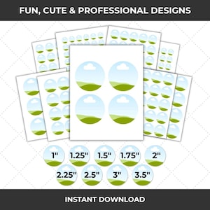 Button Pin Template Bundle Editable Canva Frame Sublimation 2 3.5 1.75 1.25 2 2.25 inch Custom Badge Circle Label Blank Pinback Button SVG