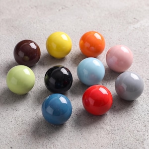 Colorful Cabinet Knobs Round Drawer Pulls Furniture Handles Kitchen Cupboard Dresser Knobs Vintage Modern Home Hardware Decor