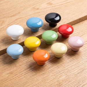 Ceramic Cabinet Knob, Modern Drawer Pull Handle, Round Furniture Hardware, Kitchen Cabinet Knob, Bathroom Vanity Dresser Upgrade Decor