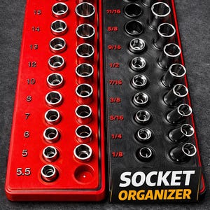 3D Printed Socket Organizer Tray | Metric or SAE Toolbox Drawer Holder