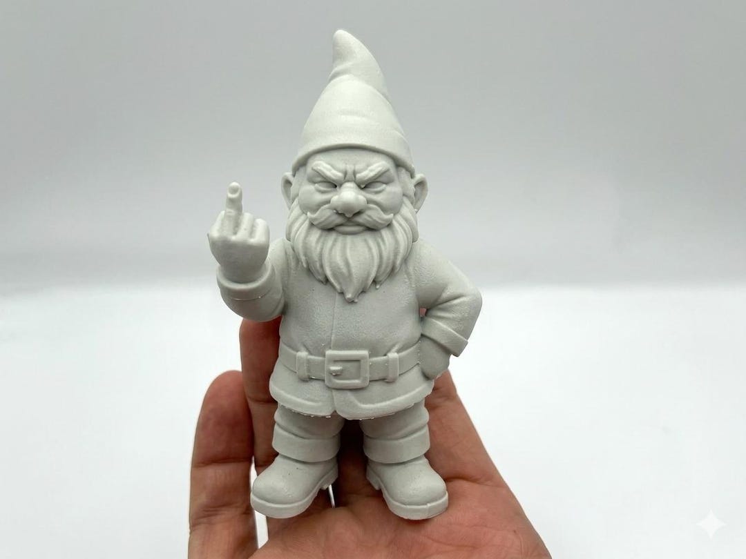Simple Rude Middle Finger Rude Middle Finger Gnome | 3D Printed Adult Humor Desk Decor - Etsy