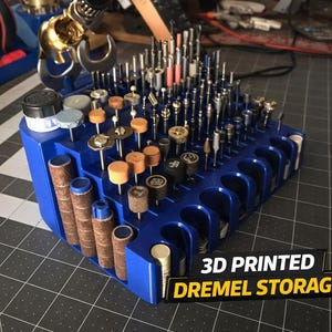 3D Printed Dremel Bit Organizer | Rotary Tool Accessory Holder Stand