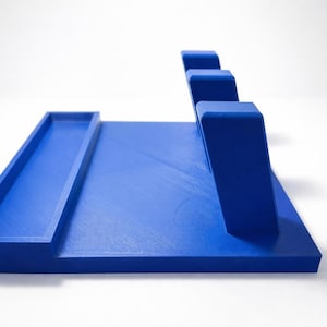 3 Pistol Safe Organizer Stand | Dual Stack Handgun Storage Rack | Gun Safe Shelf Organizer with Cubby | 3D Printed PETG