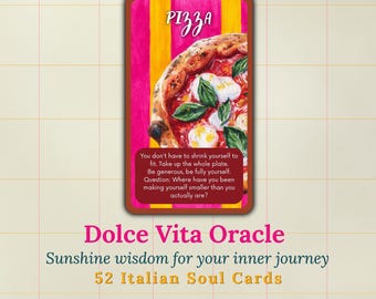 Dolce Vita Oracle Cards, 52 Italian Watercolor Coaching Deck (Digital Download)