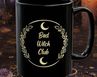 Bad Witch Club Mug | Black Ceramic Magic Coffee Cup