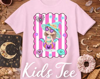 Kids Summerween Witch T-Shirt | Floatie, Sunglasses, Beach Vibes Tee