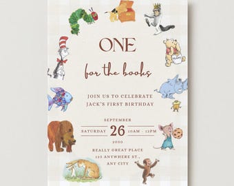 Storybook 1st Birthday Invitation | Canva Editable (Digital Download)