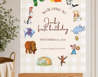 One For The Books Welcome Sign | First Birthday | Storybook | Digital Download