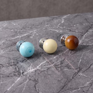 Round Ceramic Cabinet Knobs Colorful Drawer Pulls Furniture Hardware Kitchen Cabinet Handles Dresser Knobs Vintage Modern Home Decor