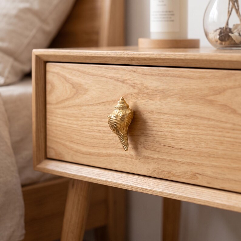 Shell Cabinet Knobs Drawer Pulls Furniture Handles Decorative Cabinet Hardware Vintage Kitchen Dresser Knobs Unique Cupboard Pulls Decor image 3