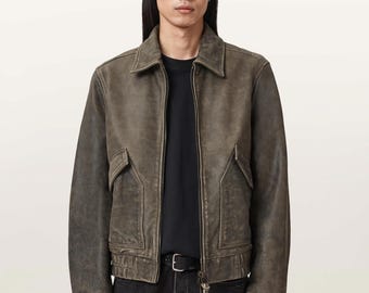 Marland Aviator Leather Jacket
