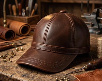 Genuine Leather Hat for Men & Women