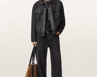 Shelton Leather Trucker Jacket