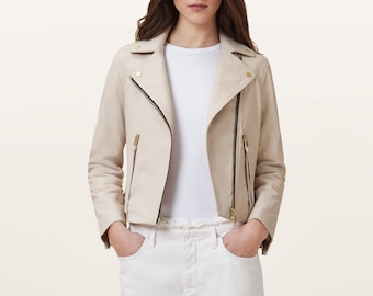 Dalby Slim Fit Leather Biker Jacket