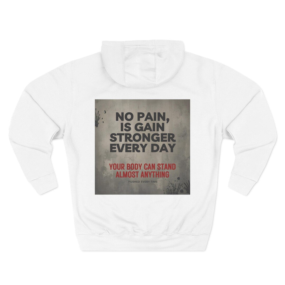 No Pain No Gain Motivational Quote Hoodie | Fitness Workout Inspiration ...