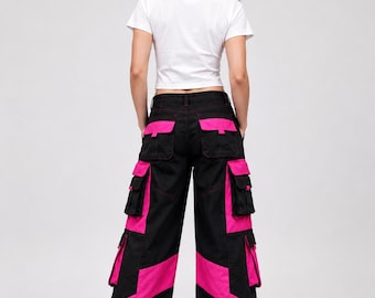 Y2K Cargo  Pants  Street wear Tech-wear Baggy Pants Unisex Wide Leg Gothic