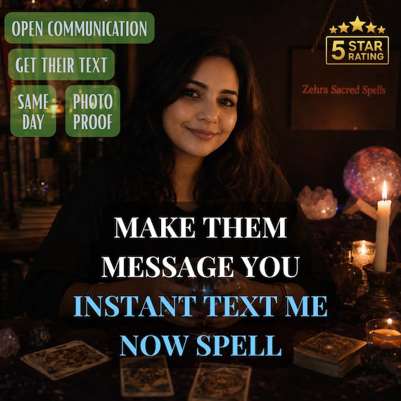 Instant Text Me Now Spell | Communication Attraction Ritual | Make Someone Message You | Personalized Love