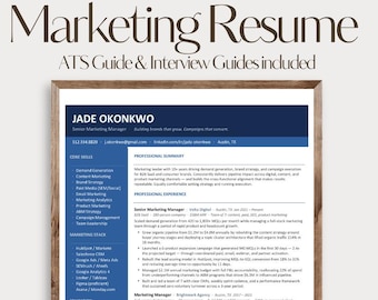 Marketing Manager Resume Template | ATS Guide (Google Docs + Word)