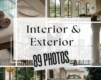 Fotografías arquitectónicas de interiores y exteriores de lujo (89 imágenes) (Producto digital)